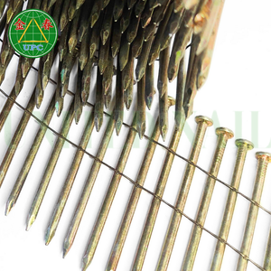 Clavos en rollo galvanizados de 3" x 0.120, 4500 unidades, 15 grados, con vástago liso/roscado, listos para usar en obra, para fabricación de palets y pistola neumática - Product Image 1