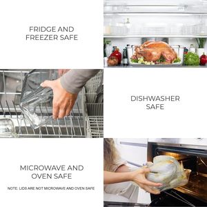 Recipiente de Vidrio Grande para Almacenamiento de Alimentos de 4800 ML/163 Oz/21 Tazas con Tapa Hermética para Guardar Alimentos, Verduras y Frutas - Product Image 4