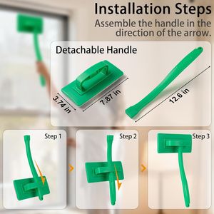Spazzola per la pulizia di zanzariere a doppio uso, staccabile - Strumento per la pulizia di zanzariere a rete per lavaggio a umido/a secco - Product Image 5