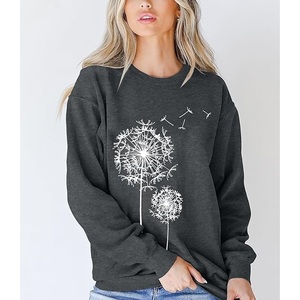 Sudadera de Algodón para Mujer, de Manga Larga, con Estampado en el Hombro, Cómoda, Informal, de Lujo, Personalizada, para Invierno - Product Image 3