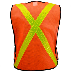 Chaleco de Seguridad Reflectante Naranja de Alta Visibilidad, Transpirable, con Cuello en V, Ropa de Trabajo para Hombre, para Uso Industrial en Exteriores - Product Image 6