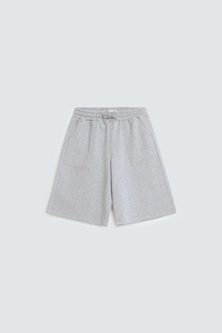 Ensemble 2 pièces pour femmes, haut à manches courtes en tricot rose avec short gris, col rond, coupe ample, décontracté, vêtements d'été printemps, coton respirant - Product Image 2