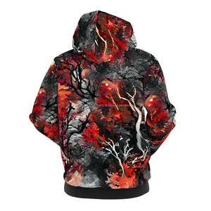 Sudaderas con capucha térmicas impresas con diseño de ramas de alma personalizadas, sudaderas con capucha de sublimación de moda para hombres de tamaño adulto - Product Image 2