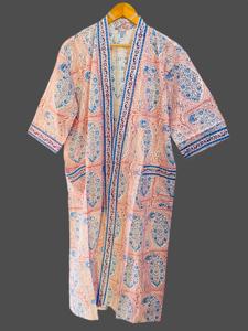 100% Cotton Kimono Robes Pure Cotton Kimono Hand Block Printed Floral Cotton Kimono Shower Robe <b>Spaghetti</b> <b>Strap</b> for Wholesale - Product Image 2