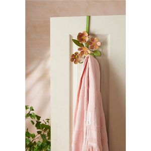 Porte-serviettes en fer de style nordique avec motif floral |   Support mural décoratif en métal pour la maison, crochets floraux en fer personnalisés pour la décoration murale, vente en gros - Product Image 2