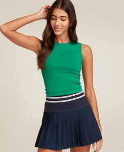 Custom <b>Navy</b> Skirt Short <b>Women</b> <b>Top</b> Selling Two In One Compression Liner Stretch Activewear Outdoor High Waist Striped Tennis Good - Product Image 4
