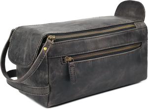 Sac de toilette en cuir fait main pour homme, organiseur de cosmétiques, sac de rangement imperméable pour voyage, LTB-0145 - Product Image 2