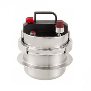 Casserole à pression miniature en acier inoxydable, portable, petite capacité, avec couvercle en acier inoxydable, pour gaz et induction - Product Image 5