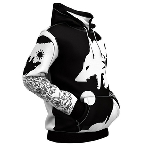 Sudaderas con Capucha Extra Grandes de Algodón 100% con Estampado Digital Invernal Multicolor para Hombre - Sudaderas de Moda al por Mayor - Product Image 4