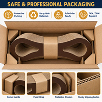 DeKu Griffoir pour chat léger multi-tailles en carton ondulé en forme de huit, jouet à griffer pour affûter les griffes