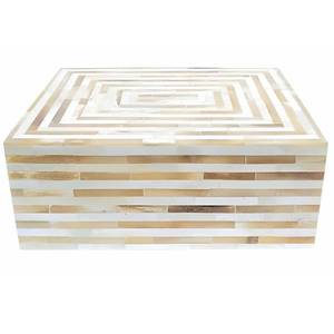 Nouvelle Arrivée Boîte de Rangement et Organisateur de Bijoux Rectangulaire en Os Circulaire Incrusté Prix de Gros - Product Image 5