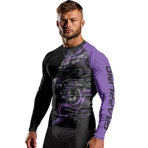 Wholesale Custom Unisex Rashguard UPF 50 Sublimation UV Protection Body Fit Compression Polyester OEM Factory Made OEM Wholesale - Product Image 5