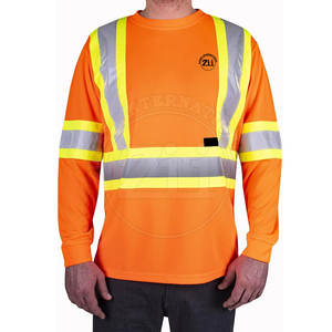 เสื้อกันไฟสะท้อนแสงแบบแห้งเร็ว ขายส่ง ไซส์ใหญ่ พร้อมโลโก้ มาตรฐาน ANSI Class 1 กันน้ำ มีไฟ LED ระบายอากาศได้ดี น้ำหนักเบา - Product Image 3