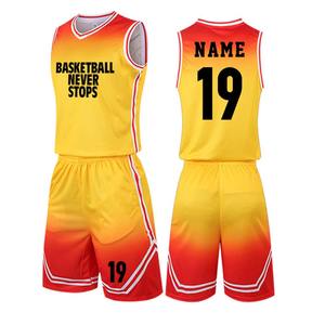 Ensemble de maillots de basket-ball réversibles unisexes personnalisés pour équipes américaines – Tenue de basketball fabriquée sur mesure - Product Image 2