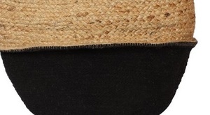 Grand sac fourre-tout en jute Tyntra, taille personnalisée, poignées en corde, écologique, jute naturel, base noire, pour fêtes et usage extérieur - Product Image 2