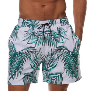 Shorts de bain pour hommes personnalisables, respirants, bleus, à cordon de serrage, taille mi-haute, séchage rapide, décontractés, tissés, 100 % coton - Product Image 2