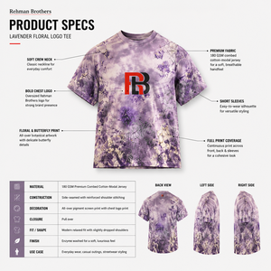 Camiseta Tie-Dye Floral Premium Personalizada para Hombre, 180GSM, Algodón Modal, Corte Relajado, Ropa Urbana de Lujo, Precio al por Mayor OEM - Product Image 5