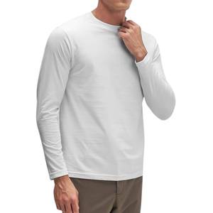 T-shirt à manches longues en coton premium pour homme, respirant, décontracté, streetwear, coupe douce, fournisseur ODM - Product Image 3