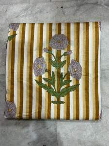 Nouveau design, tissu pour vêtements en coton 100% biologique et écologique, multicolore, imprimé à la main par sérigraphie florale, pour la décoration de la maison et les sacs - Product Image 2