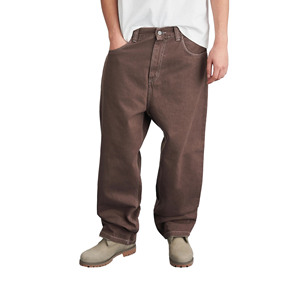 Men's Straight Light Wash 100% Cotton Denim <b>Jeans</b> Pants Custom Logo Embroidery Breathable Eco-Friendly Vintage Style Bulk Sample - Product Image 1