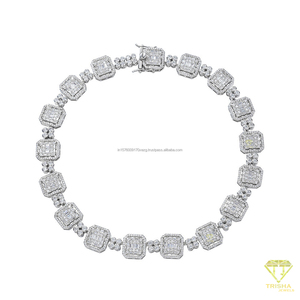 Elegante Collar de Diamantes Moissanite con Piedras de Corte Cuadrado en Plata de Ley 925 para Ocasiones Especiales - Product Image 5