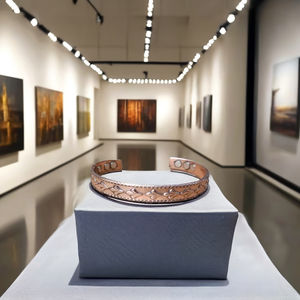 Premium Quality design <b>Magnetic</b> <b>copper</b> <b>bracelet</b> china modern sculpture Handcrafted product by stylenest exports - Product Image 2