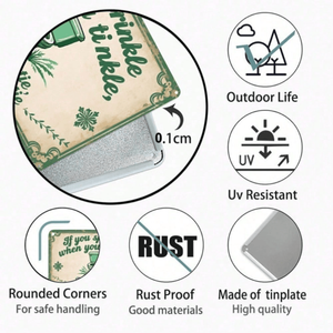 CIFbuy Insegna in Alluminio Vintage Rustica 8x12 Pollici TikTok per Attrezzature di Servizio Ritiro Temu con Luci Indicatrici 20.3x30.5cm - Product Image 1