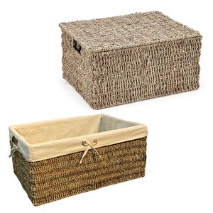 Cesta de Almacenamiento de Mimbre Ecológica Premium PHU HAO con Marco Metálico, Almacenamiento para Guardería, Juguetes, Libros y Artículos Esenciales para Bebés - Product Image 1