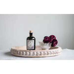 Bandeja de madera para servir, para suministros de cafetería, bandeja rústica de madera para decoración del hogar, bandeja de madera de diseño, apta para uso alimentario, Zahid Exports - Product Image 5