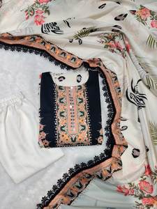 Traje Salwar de Algodón Maslin Indio de Diseño Moderno y Más Vendido, con Bordado Exclusivo, Ropa Étnica Elegante para Mujer para Fiestas - Product Image 4