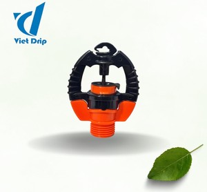 Aspersor fijo Viet Drip de 1/2 pulgada, boquilla de riego de plástico para jardín, color naranja y negro - Product Image 1