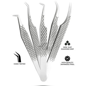 Pince à épiler professionnelle pour extensions de cils, outil de beauté pour l'application et l'isolation de précision, en acier inoxydable - Product Image 3