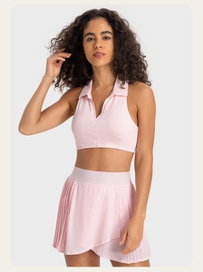 Ensemble de sport OEM 2 pièces imprimé grande taille léger et respirant avec soutien-gorge de sport à coussinets et jupes de golf/tennis pour femme - Product Image 5