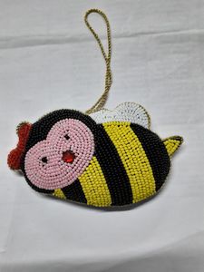 Porte-clés rond perlé fait à la main, porte-clés avec breloque étoile, rose doré, porte-clés en forme d'animal mignon, porte-clés en alliage de zinc avec mousqueton - Product Image 4
