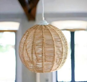 Lámpara de Techo Colgante Decorativa de Mimbre de Bambú, Hecha a Mano, de Ratán, Moderna, Eléctrica, Manual, Vintage, Industrial, para el Hogar - Product Image 5