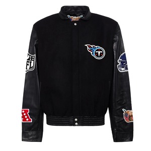 Chaqueta Varsity de Lana y Cuero de los Tennessee Titans, Color Negro - Product Image 1