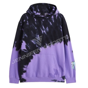 เสื้อฮู้ดดี้ผ้าฝ้ายแท้ 100% น้ำหนัก 450 กรัม ย้อมสีแบบไท-ได พร้อมปักโลโก้ตามสั่ง ขายส่ง คุณภาพสูง สไตล์สตรีทแวร์ ผ้าฟลีซหนานุ่ม - Product Image 1