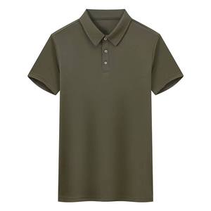 OEM Custom Factory Mesh Quick Dry <b>Shirt</b> Mens Solid Color Light Business Casual Short Sleeve <b>Collared</b> Logo <b>T</b> <b>Shirt</b> - Product Image 3