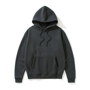 Sweat à capuche oversize en coton 100% uni, 500 GSM, à épaules tombantes, personnalisable avec logo, vente en gros, pour hommes - Product Image 3