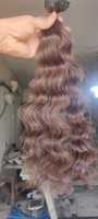 Cheveux humains bruts non traités Remy de temple, en vrac, provenant d'usine d'Inde du Sud, d'un seul donneur, écologiques, lisses, ondulés, bouclés, colorés à la machine