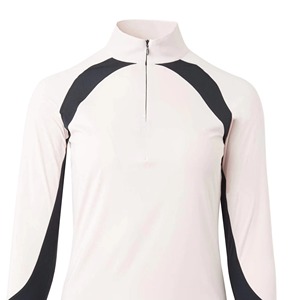 Camiseta de manga larga con cremallera de un cuarto para mujer, elegante y transpirable, ideal para equitación, establos y entrenamiento. - Product Image 5