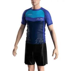 Professional Men BJJ Rashguard Short Sleeve MMA Grappling Jiu Jitsu Training <b>Compression</b> <b>Shirt</b> Breathable Athletic Gym Wear - Product Image 3