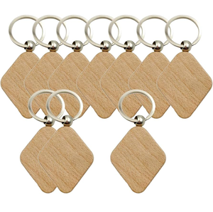 Porte-clés en bois au prix le plus bas, porte-clés en bois vierges personnalisables, anneau porte-clés en bois, vente chaude - Product Image 5