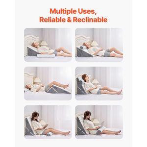 Juego de 3 Almohadas Ortopédicas Ajustables para Cama con Funda Lavable de Jacquard - Product Image 4