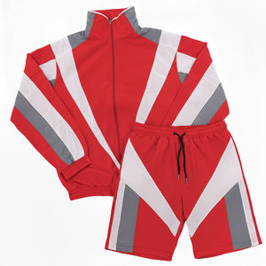 Conjunto de Chaqueta Corta y Pantalón Corto con Capucha, Ligero, Unisex, Estilo Vintage, Color Sólido, para Primavera - Product Image 3