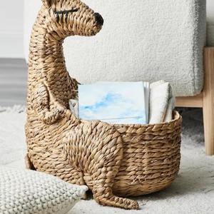 Cesta tejida de jacinto de agua en forma de canguro, cesta de almacenamiento hecha a mano, venta al por mayor, ecológica, hecha en Vietnam - Product Image 5