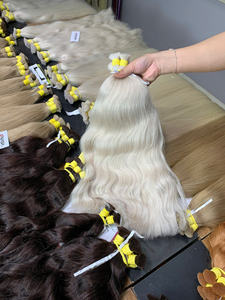 Extensiones de Cabello Natural Ondulado y Liso al Por Mayor a Precio de Fábrica # PLA01 # Cabello Blanco de Buena Calidad a Precio de Mayoreo - Product Image 3