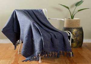 Manta de Algodón Sólido Hecha a Mano, Ecológica y Duradera, para Uso en Todas las Estaciones, para Decoración Moderna de Sala de Estar, Dormitorio y Hostelería - Product Image 4