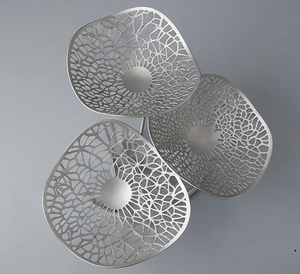 Juego de Cestas de Almacenamiento Metálicas Modernas con Recortes Geométricos, Diseño Apilable, Organización Multiusos - Product Image 4