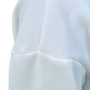 เสื้อฮู้ดผู้ชายสีขาวทรงโอเวอร์ไซส์ ลายการ์ตูนหน้ายิ้ม แต่งแอพพลิเค่ สวมใส่สบายๆ สำหรับฤดูใบไม้ร่วง ผลิตจากผ้าฝ้าย 100% เฟรนช์เทอร์รี่ - Product Image 4